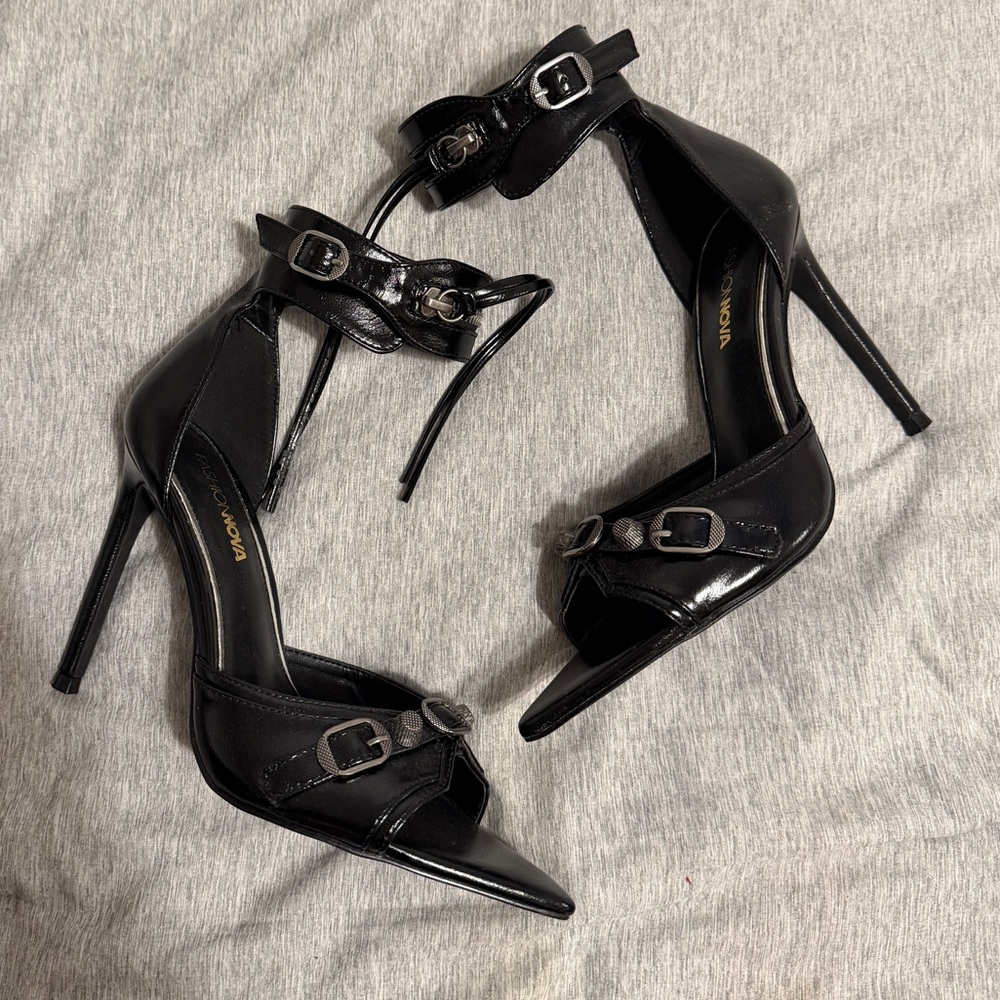 Fashion Nova Black Stiletto Heels
